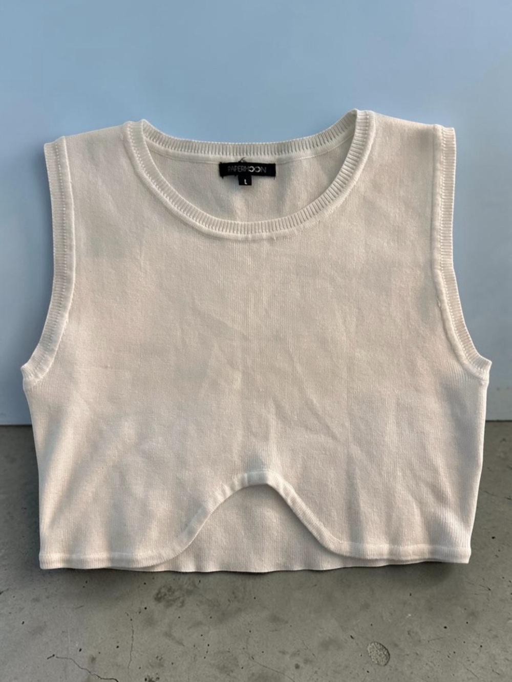Papermoon White Crewneck Top